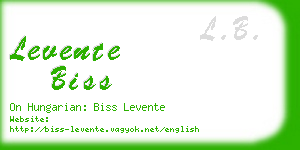 levente biss business card